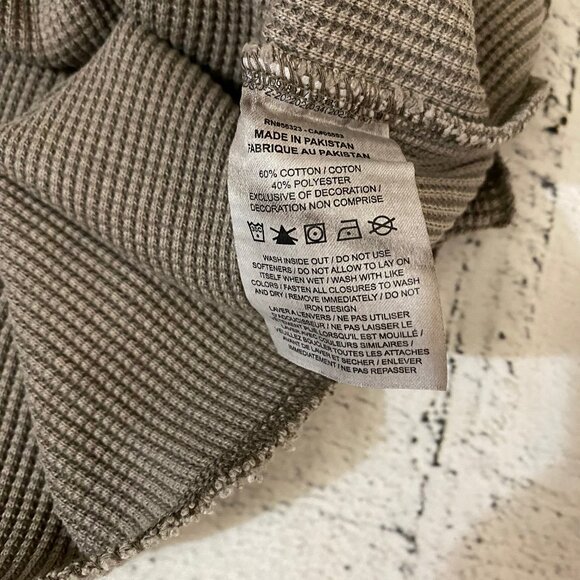 Nike Life Heavyweight Waffle Long Sleeve Top L - Picture 14 of 14